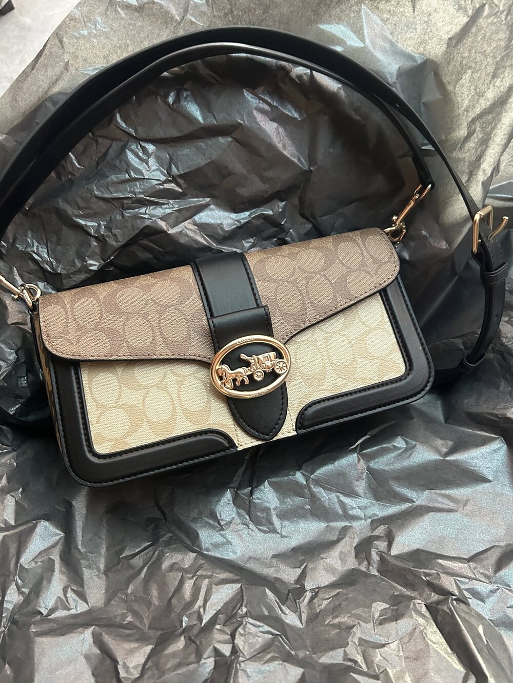 Coach Tabby Monogram Dionysus Shoulder/Crossbody Bag 27 x 7 x 14